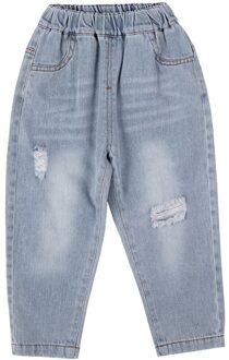 Jongens Ripped Jeans Lente Losse Toevallige Denim Broek Voor Baby Jongens Mode Kids Kinderen Alle-Wedstrijd Denim Broek 1-6 Jaar 12m