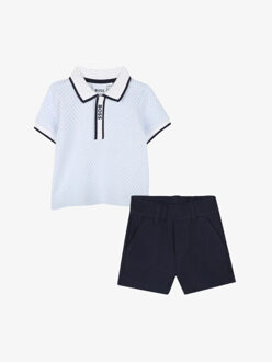 Jongens set polo short Lichtblauw - 74