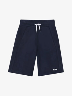 Jongens short logo - maat 140 Blauw