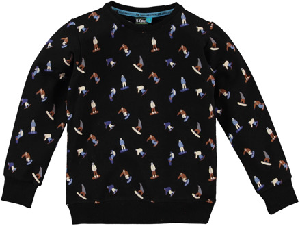 Jongens sweater pijke Zwart - 104/110