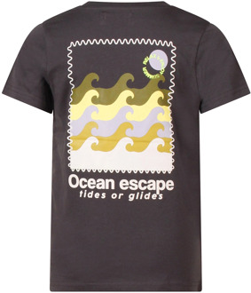 jongens t-shirt Antracite - 128-134