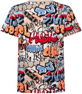 jongens t-shirt Fel oranje - 128-134