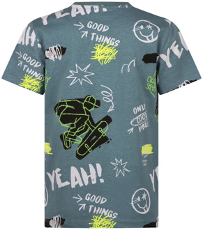 jongens t-shirt Petrol - 104-110