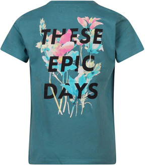 jongens t-shirt Petrol - 116-122