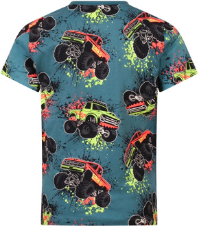 jongens t-shirt Petrol - 128-134