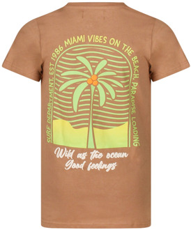 jongens t-shirt Taupe - 176