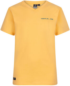 Jongens t-shirt v-neck blue sea bleached Oranje - 128