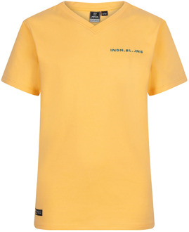 Jongens t-shirt v-neck blue sea bleached Oranje - 164