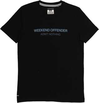 Jongens-T-shirt Weekend Offender Junior Steinback Large Print in Zwart