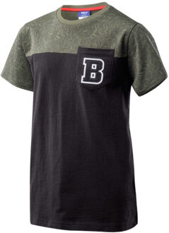 Jongens tweekleurig t-shirt - maat 140 Groen