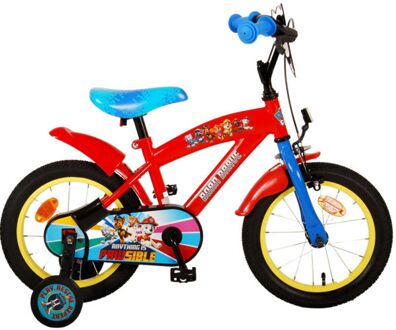 Jongensfiets Paw Patrol 14 Inch 25 cm Jongens Terugtraprem Rood/Blauw