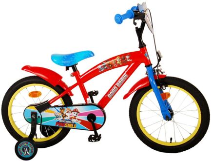 Jongensfiets Paw Patrol 16 Inch 28 cm Jongens Terugtraprem Rood/Blauw