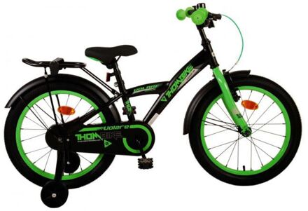 Jongensfiets Thombike 18 Inch 24 cm Jongens Terugtraprem Zwart/Groen