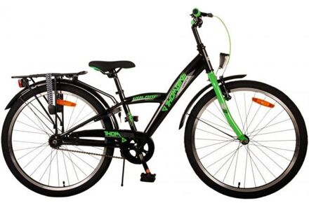 Jongensfiets Thombike 24 Inch 23 cm Jongens Terugtraprem Zwart/Groen