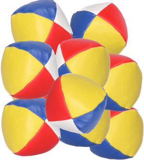 Jongleerbal - 10x - gekleurd - 6,5 cm - sport en spel ballen - circus artiest