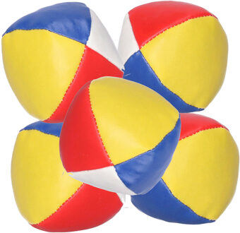 Jongleerbal - 5x - gekleurd - 6,5 cm - sport en spel ballen - circus artiest