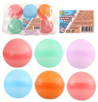 Jono Toys Hervulbare Waterballen, 6st. Multikleur