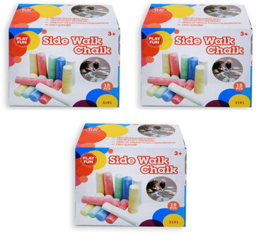 jonotoys 45x Gekleurd stoepkrijt in doosje 10 cm