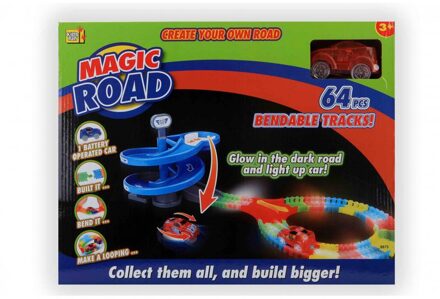 jonotoys Magic Race Met Draaispiraal (1 Meter) Groen Multikleur