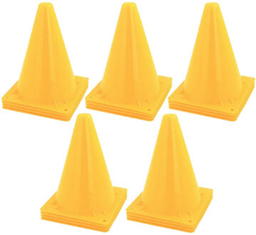 jonotoys Sport/voetbal training pionnen - Set van 24x st - geel - 20 cm - Sportdag scholen