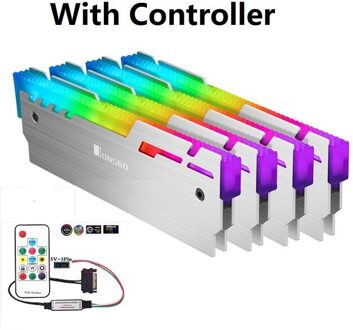 Jonsbo NC-3 Memory Cooler Gloeiende Cooling Vest 5V Argb Led Licht Aluminium Radiator Desktop Ram Heatsink 1 Set 4 stukken