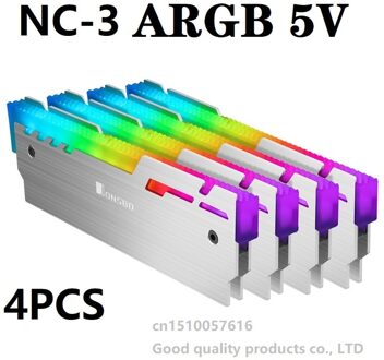 Jonsbo NC-3 Memory Cooler Gloeiende Cooling Vest 5V Argb Led Licht Aluminium Radiator Desktop Ram Heatsink 1 Set 4 stukken