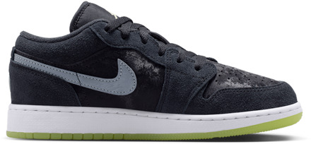 Jordan 1 Low Kindersneakers - Zwart - Maat 36 - Mesh/Synthetisch Black