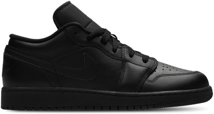 Jordan 1 Low Kindersneakers - Zwart - Maat 38 - Leer Black