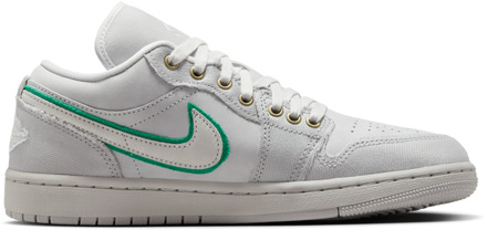 Jordan 1 Low Sneakers Dames - Grijs - Maat 40.5 - Leer, Synthetisch Grey