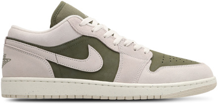 Jordan 1 Low Sneakers Heren - Olijf - Maat 45 - Leer Olive