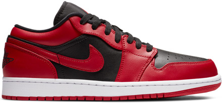 Jordan 1 Low Sneakers Heren - Rood - Maat 46 - Leer Red