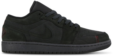 Jordan 1 Low Sneakers Heren - Zwart - Maat 44.5 - Leer Black