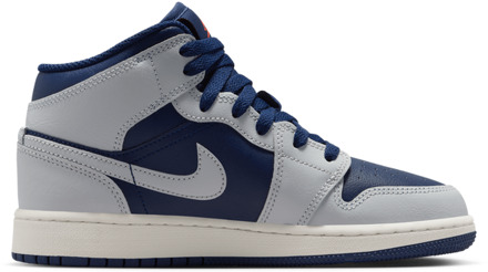 Jordan 1 Mid Kindersneakers - Blauw - Maat 39 - Textil Blue
