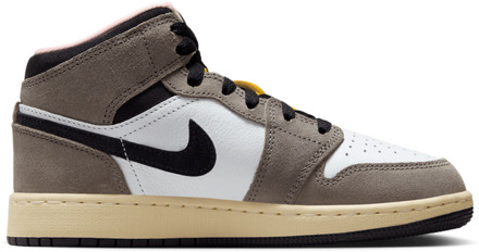 Jordan 1 Mid Kindersneakers - Wit - Maat 39 - Mesh/Synthetisch White