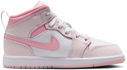 Jordan 1 Mid Peuterschoenen - Roze - Maat 33.5 - Leer Pink