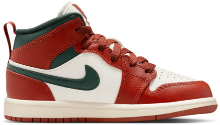 Jordan 1 Mid Peuterschoenen - Wit - Maat 29.5 - Leer White