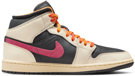 Jordan 1 Mid Sneakers Dames - Wit - Maat 39 - Mesh/Synthetisch White