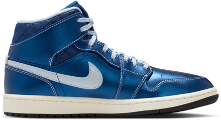 Jordan 1 Mid Sneakers Dames - Zwart - Maat 36.5 - Mesh/Synthetisch Black