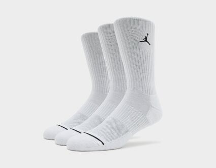 Jordan 3-Pack Everyday Crew Socks, White - L