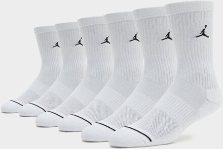 Jordan 6-Pack Everyday Crew Socks, wit - 34 - 38