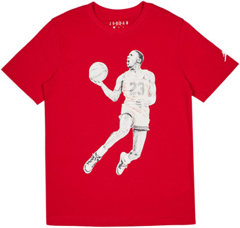 Jordan Air T-shirts Kinder - Rood - Maat 137 - 147 CM - Katoen Jersey Red