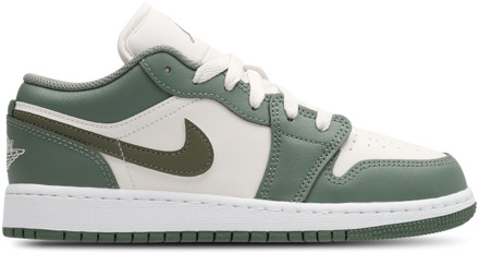 Jordan Aj1 Low Kindersneakers - Groen - Maat 38 - Leer Green