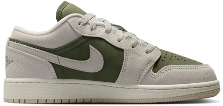 Jordan Aj1 Low Kindersneakers - Olijf - Maat 36.5 - Leer Olive