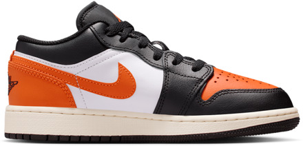Jordan Aj1 Low Kindersneakers - Zwart - Maat 39 - Leer Black