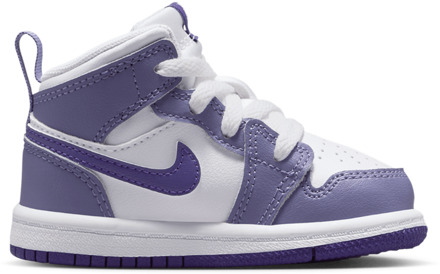 Jordan Aj1 Mid Babyschoenen - Paars - Maat 27 - Mesh/Synthetisch Purple