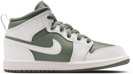 Jordan Aj1 Mid Babyschoenen - Wit - Maat 17 - Mesh/Synthetisch White