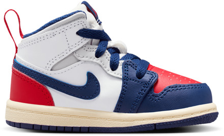 Jordan Aj1 Mid Babyschoenen - Wit - Maat 19.5 - Mesh/Synthetisch White