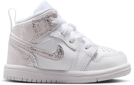 Jordan Aj1 Mid Babyschoenen - Wit - Maat 25 - Leer White