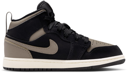 Jordan Aj1 Mid Babyschoenen - Zwart - Maat 17 - Mesh/Synthetisch Black