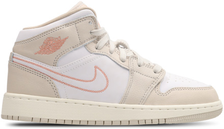 Jordan Aj1 Mid Kindersneakers - Beige - Maat 39 - Leer